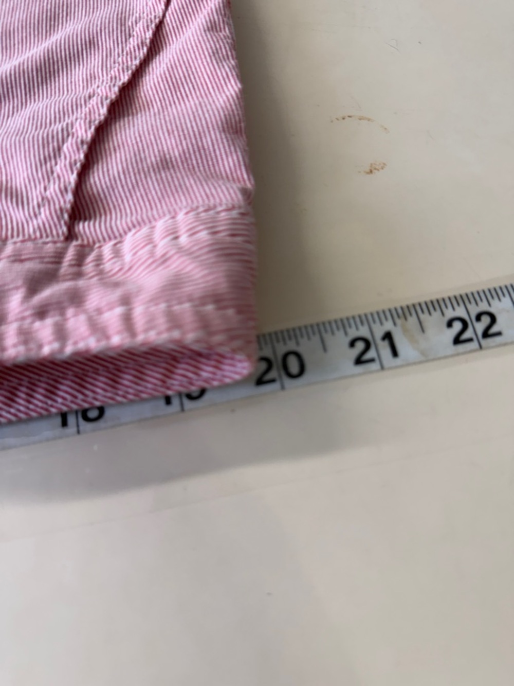 Izod Red/whiteCotton Bermuda Shorts with Front Pockets - Picture 3 of 10
